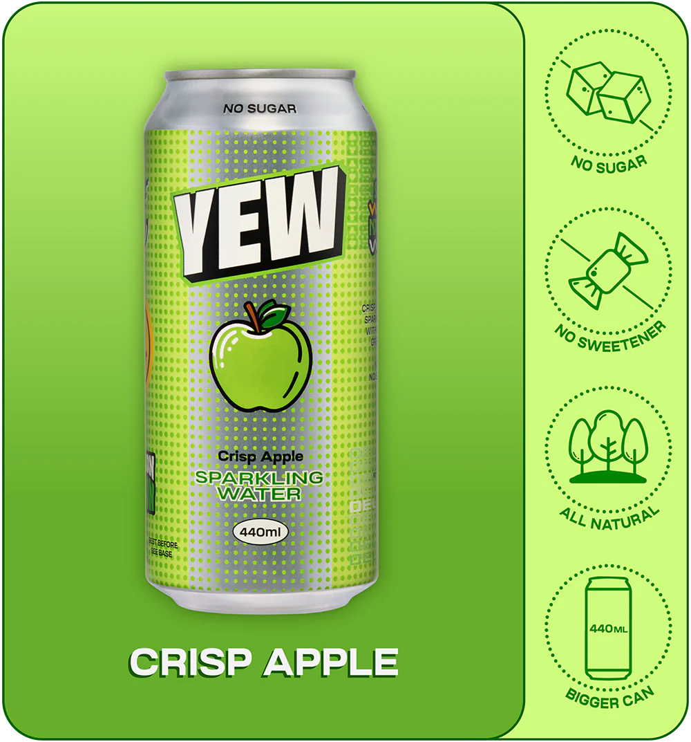 Crisp Apple Sparkling Water 440ml (12 Pack)