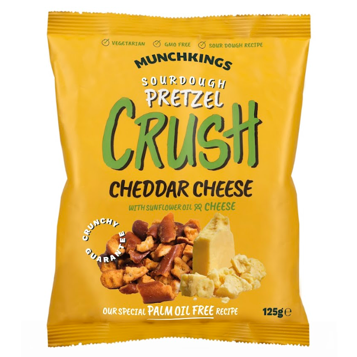 Munchkings - Cheddar Cheese Pretzel Crush 125G (9 Pack)