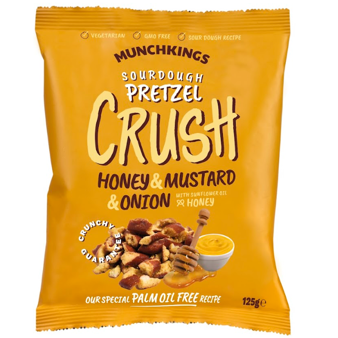 Munchkings - Honey Mustard & Onion Pretzel Crush 125G (9 Pack)