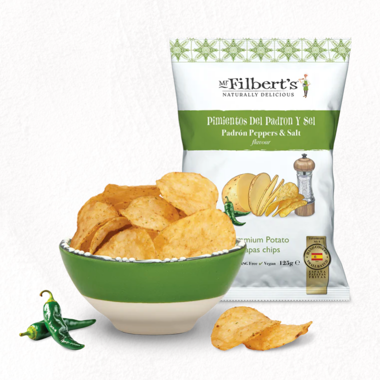 Mr Filberts - Padron Pepper Crisps 10 x 125g