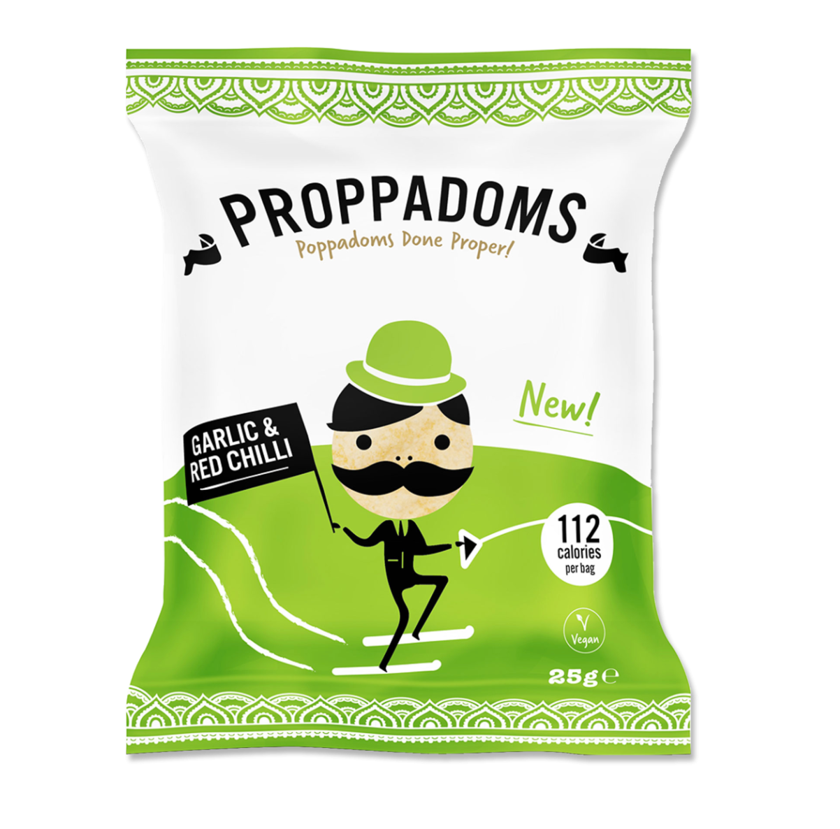 Garlic & Red Chilli Proppadoms 25g (24 Pack)
