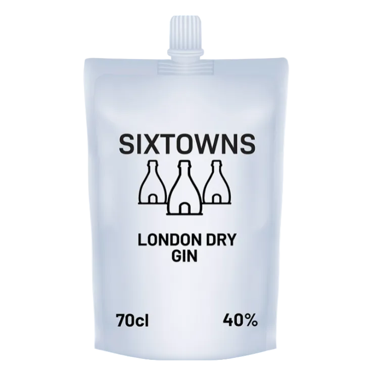 Sixtowns - Hand Crafted Gin (Refill Pouch 70cl)