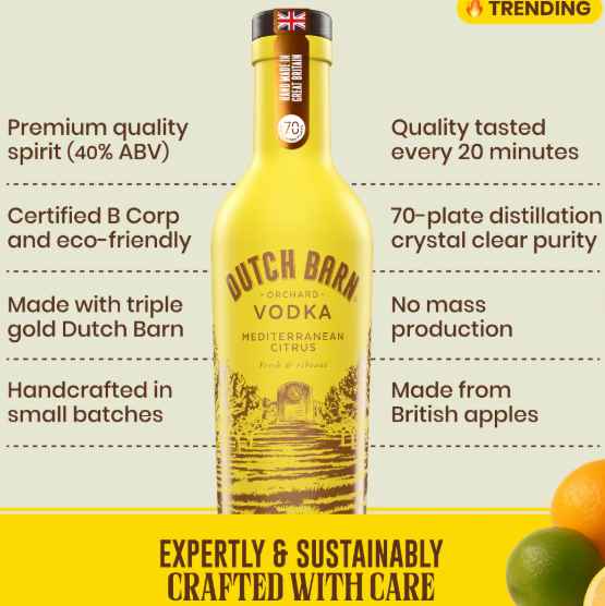 Dutch Barn - Mediterranean Citrus Vodka 70cl