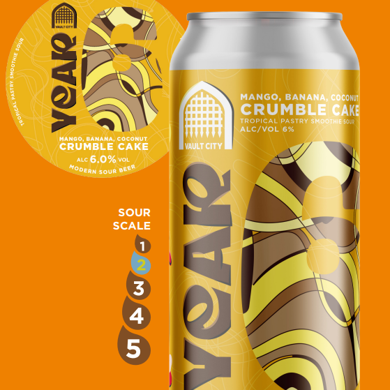 Vault City - Mango, Banana & Coconut Crumble Cake 440ml *PRE-ORDER*