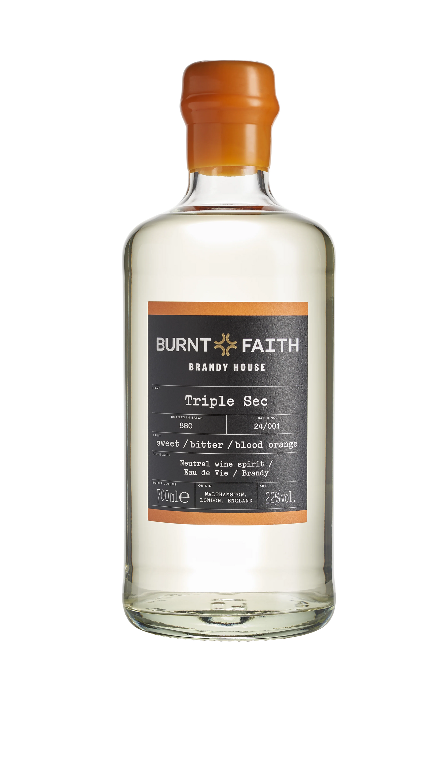 Burnt Faith - Triple Sec (Orange) Liqueur 70cl