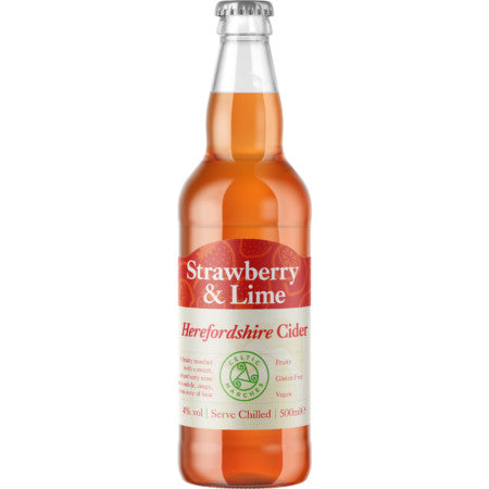 Celtic Marches - Strawberry & Lime Craft Cider 500ml 12 Pack