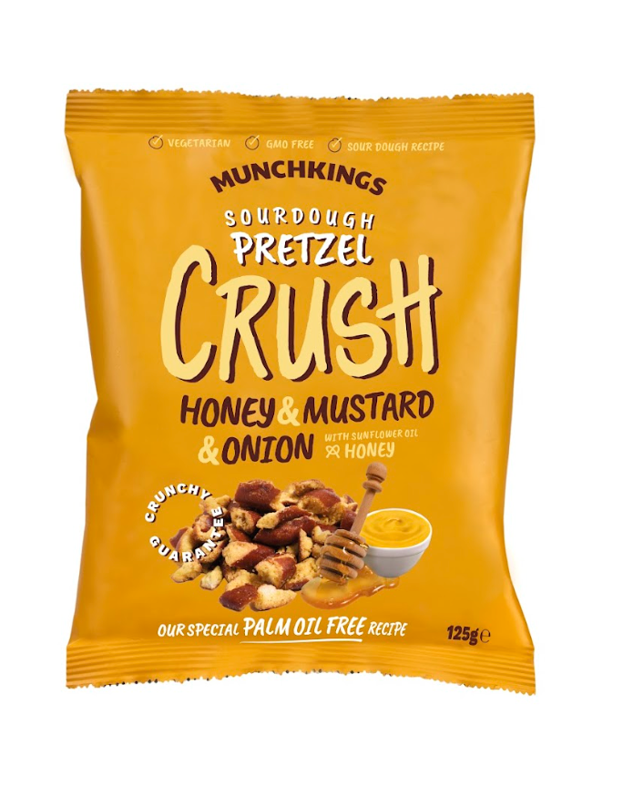 Honey Mustard & Onion Pretzel Crush 125G (9 Pack)