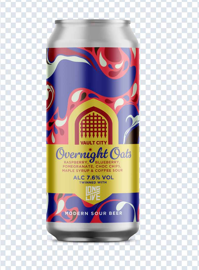 Vault City - Overnight Oats (Raspberry, Blueberry, Pomegranate,
Chocolate Chips, Maple Syrup & Coffee) 440ml