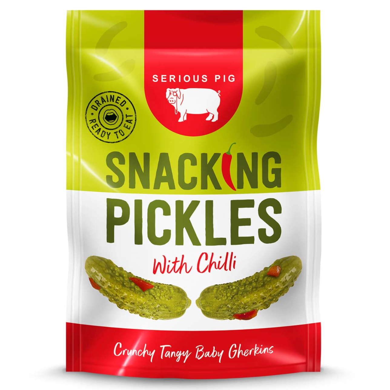 Serious Pig - Snacking Pickles with Chilli 24 Pack (GF)