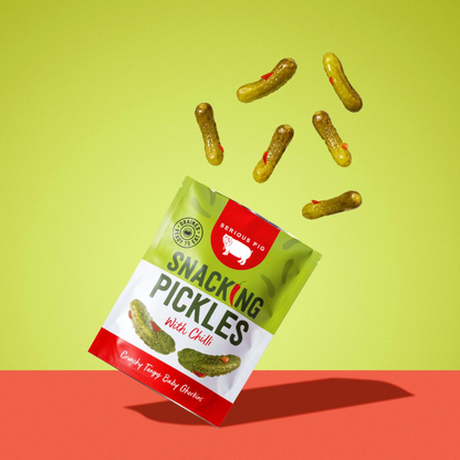 Serious Pig - Snacking Pickles with Chilli 24 Pack (GF)