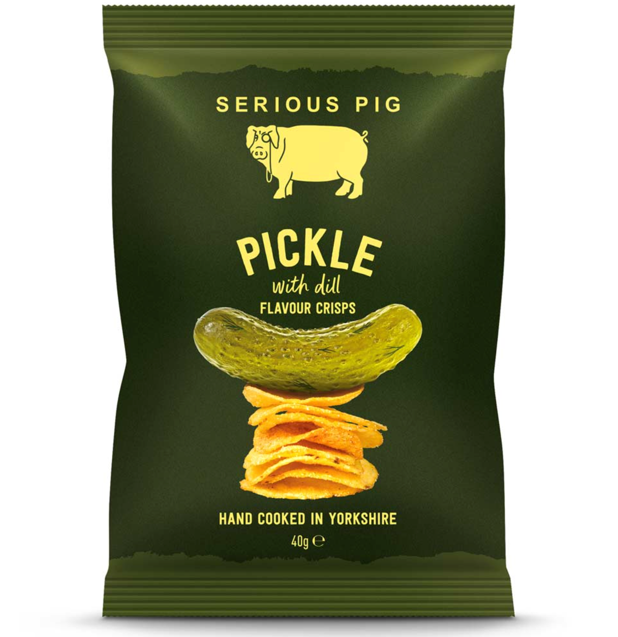 Serious Pig - Pickle with Dill Flavour Crisps 24 Pack