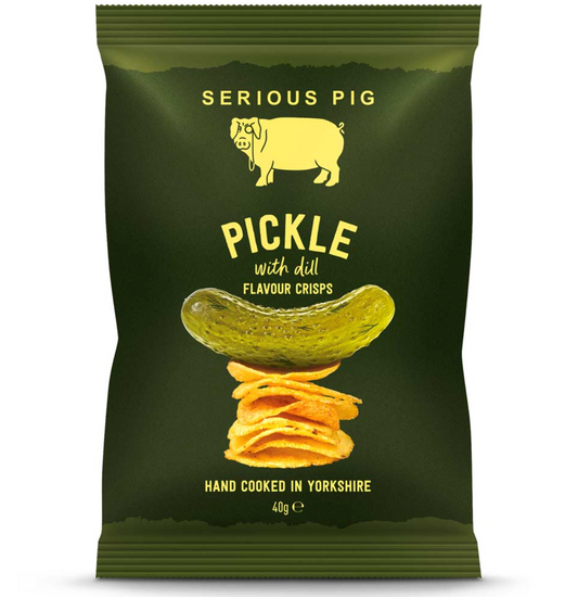 Serious Pig - Pickle with Dill Flavour Crisps 24 Pack