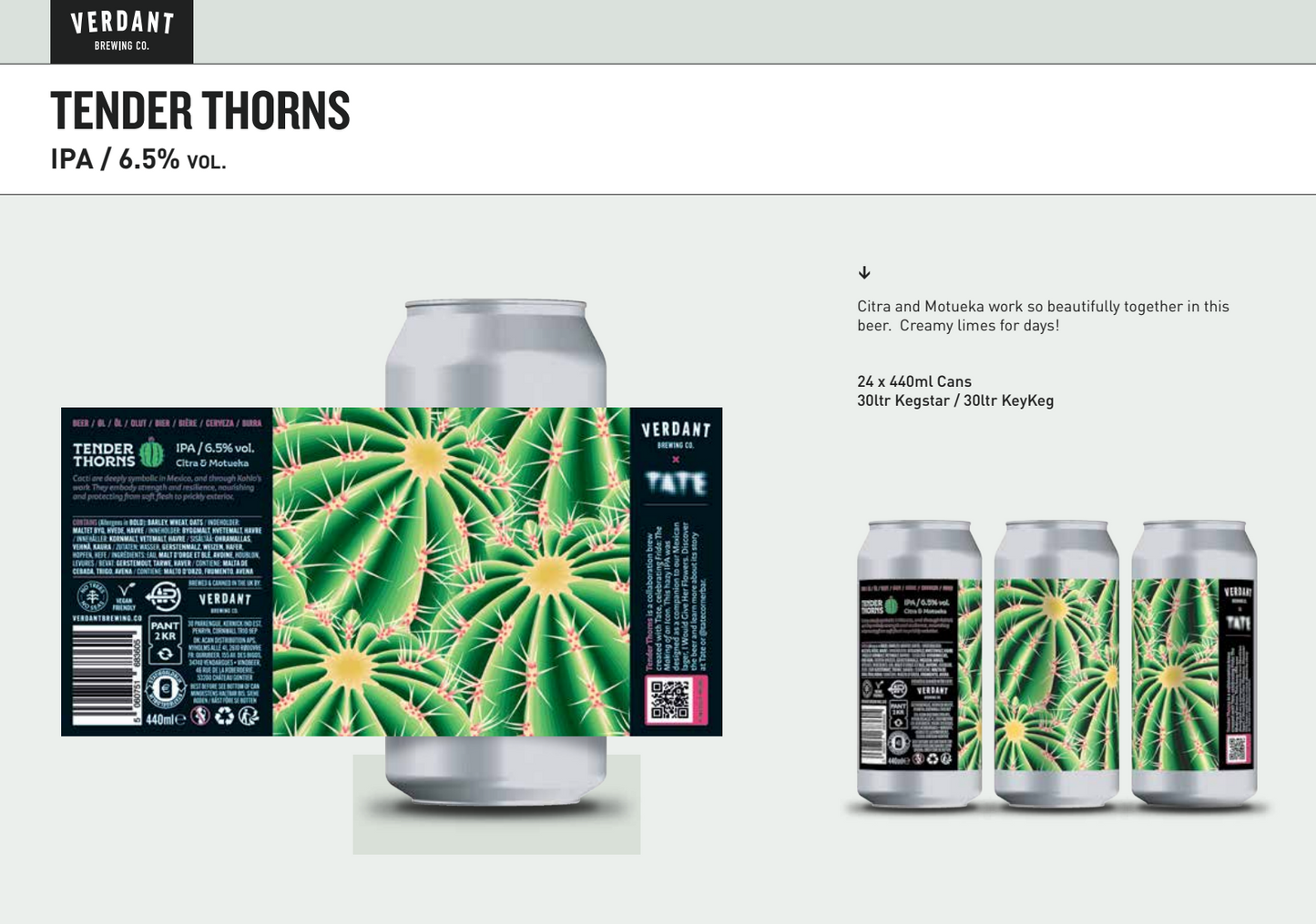 Verdant - Verdant X Tate : Tender Thorns 440ml