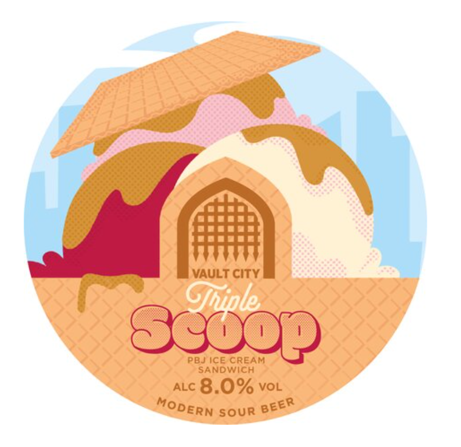 Vault City - PBJ Ice Cream Sandwich - Triple Scoop 20L
