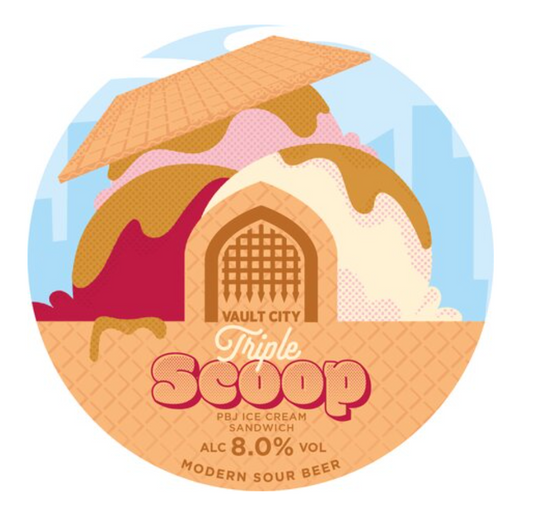 Vault City - PBJ Ice Cream Sandwich - Triple Scoop 20L