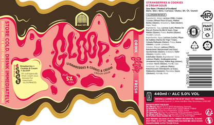 Vault City - GLOOP Sour - Strawberries & Cookies & Cream 440ml