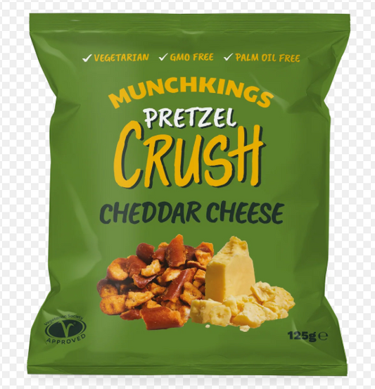 Munchkings - Cheddar Cheese Pretzel Crush 125G (9 Pack)