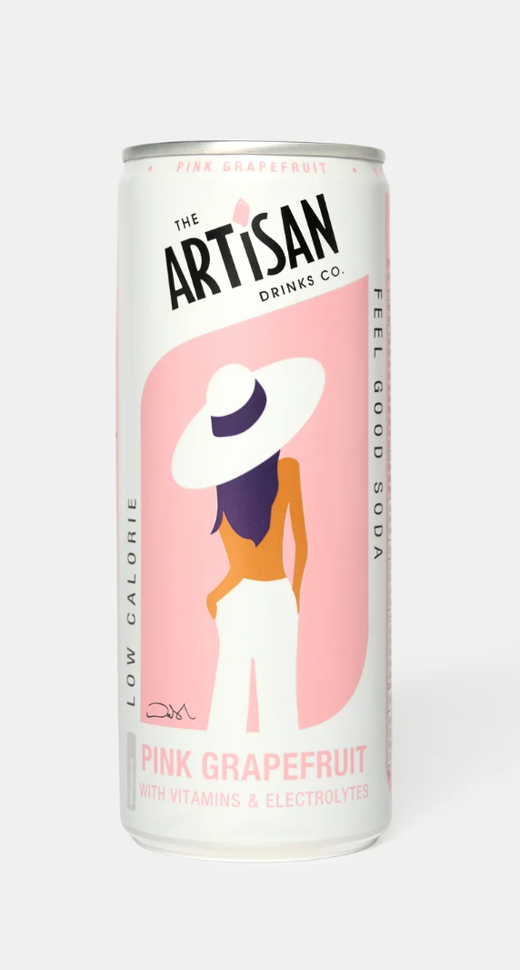 Artisan - Pink Grapefruit Soda with Vitamins & Electrolytes 250ml / 12 Pack
