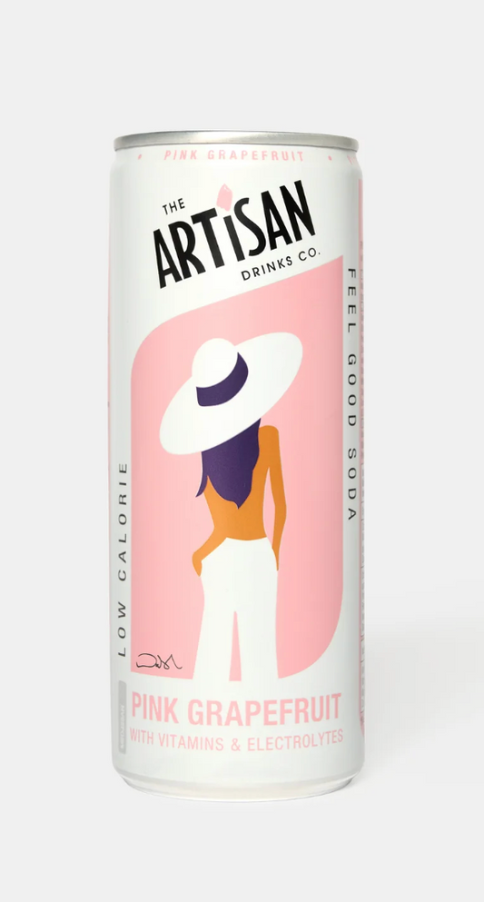 Artisan - Pink Grapefruit Soda with Vitamins & Electrolytes 250ml / 12 Pack